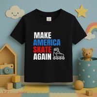 Make America Skate Again Roller Blade Skating Toddler T-Shirt thumb 3