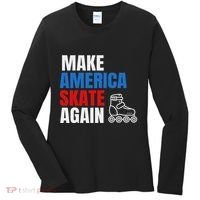 Make America Skate Again Roller Blade Skating Women's Long Sleeve Shirt thumb 0