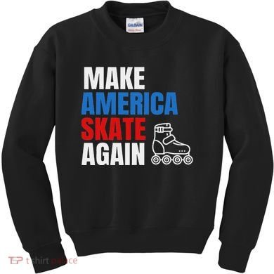 Make America Skate Again Roller Blade Skating Kids Sweatshirt
