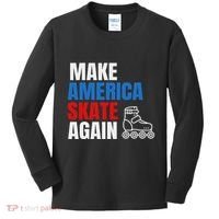 Make America Skate Again Roller Blade Skating Kids Long Sleeve Shirt thumb 0