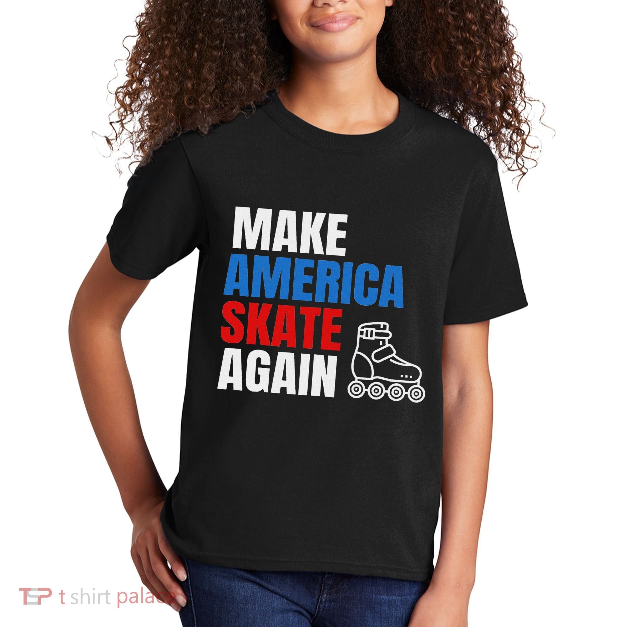 Make America Skate Again Roller Blade Skating Kids T-Shirt