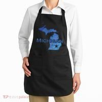 Michigan American State Outline Map Usa Apron thumb 2