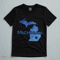 Michigan American State Outline Map Usa T-Shirt thumb 5