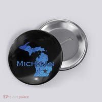 Michigan American State Outline Map Usa Button thumb 0