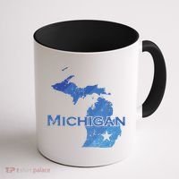 Michigan American State Outline Map Usa Coffee Mug thumb 1