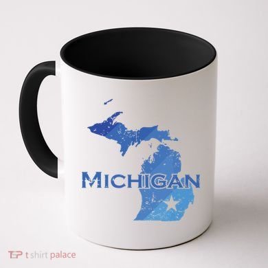 Michigan American State Outline Map Usa Coffee Mug