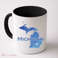 Michigan American State Outline Map Usa Coffee Mug thumb 0
