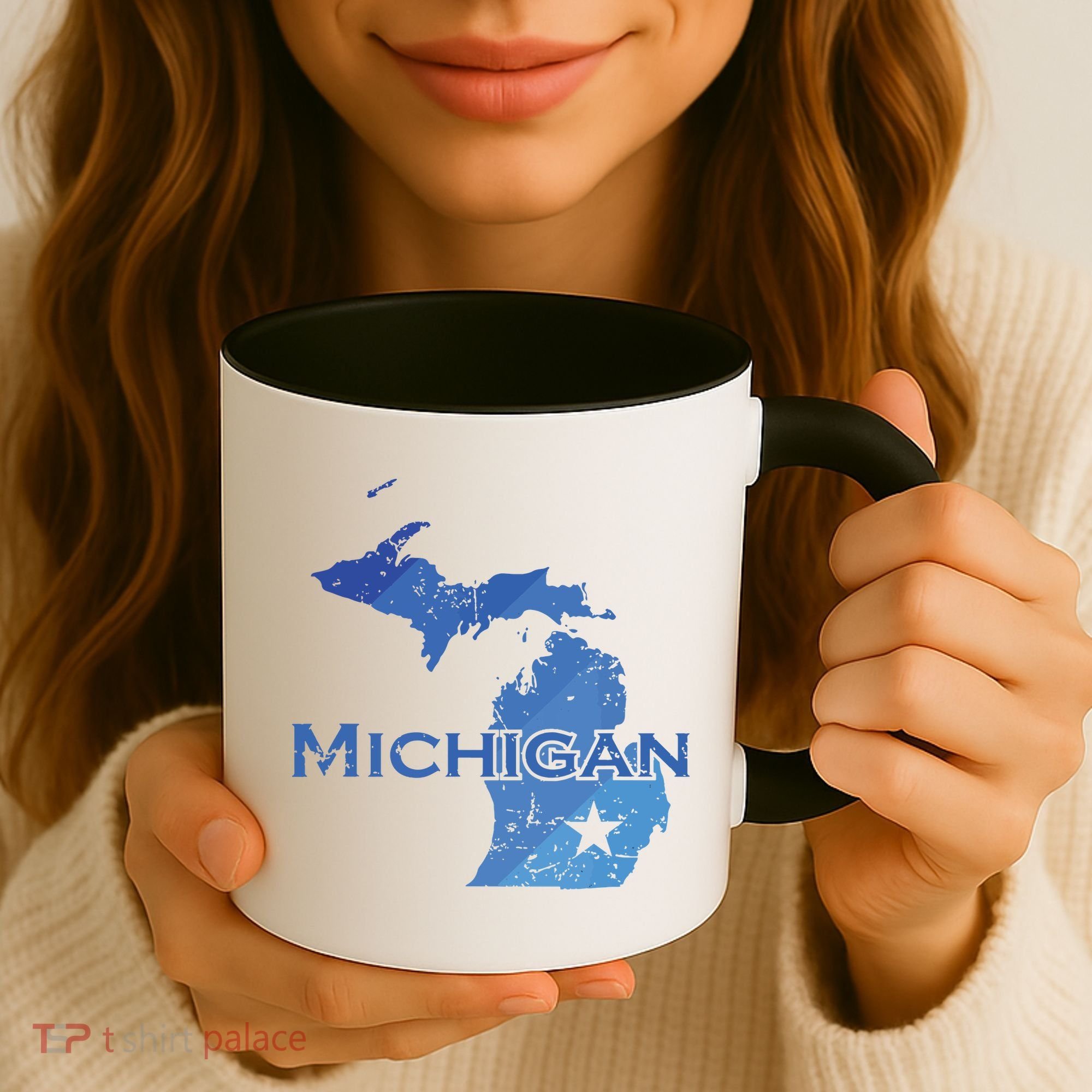 Michigan American State Outline Map Usa Coffee Mug