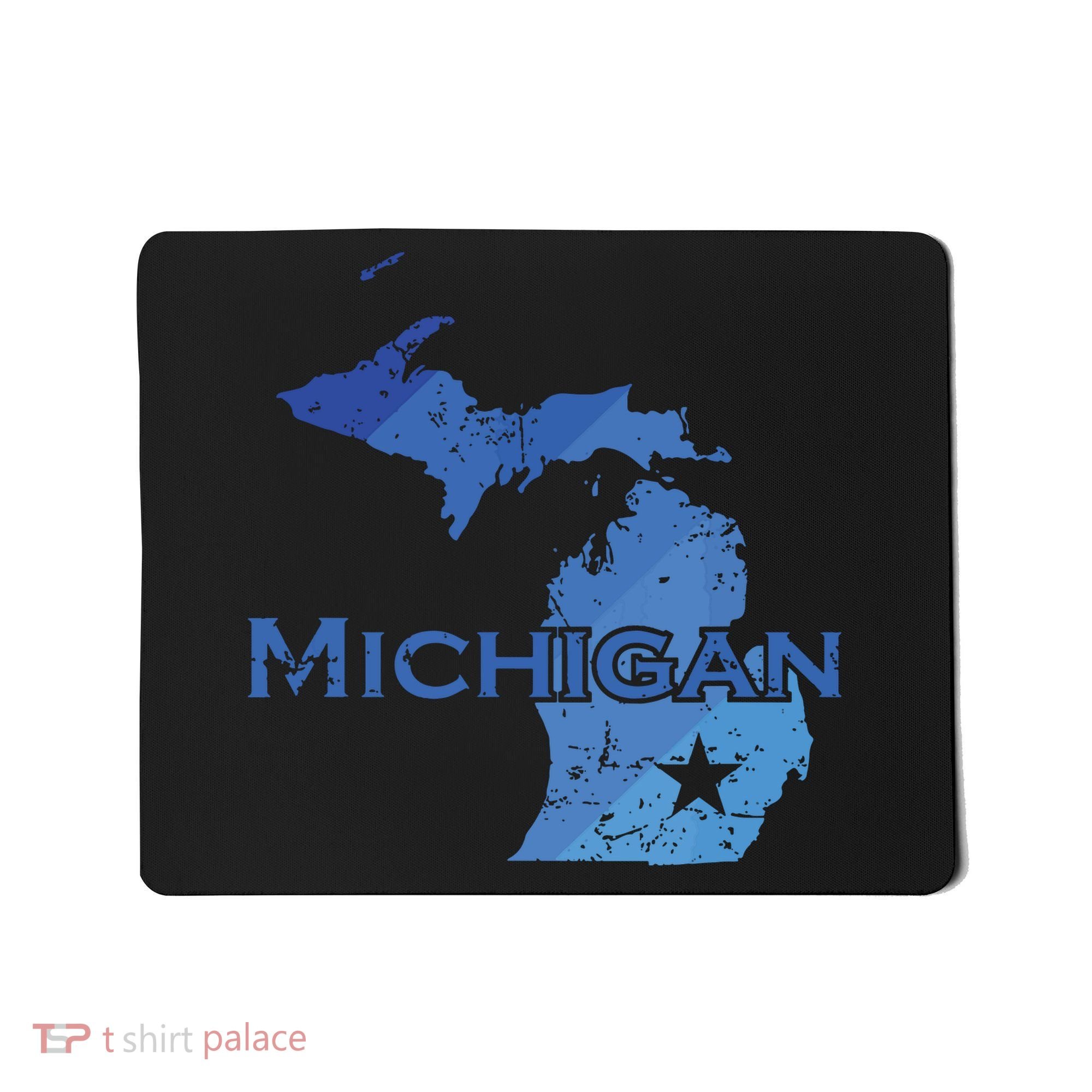 Michigan American State Outline Map Usa Mousepad