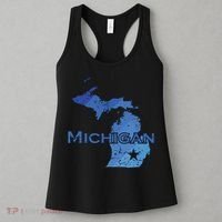 Michigan American State Outline Map Usa Women's Tank Top thumb 3