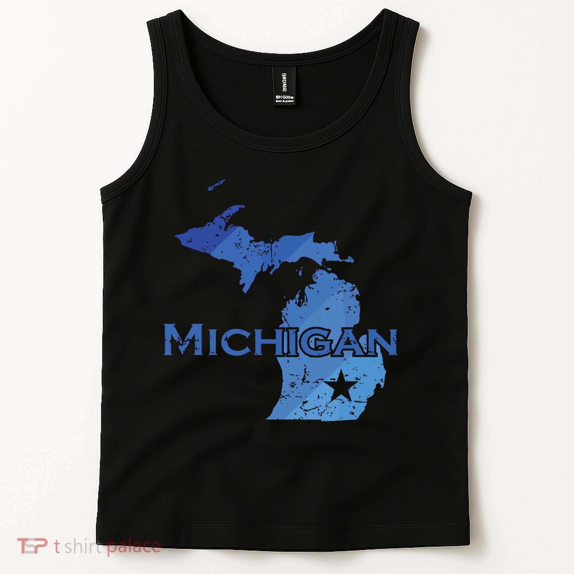 Michigan American State Outline Map Usa Tank Top