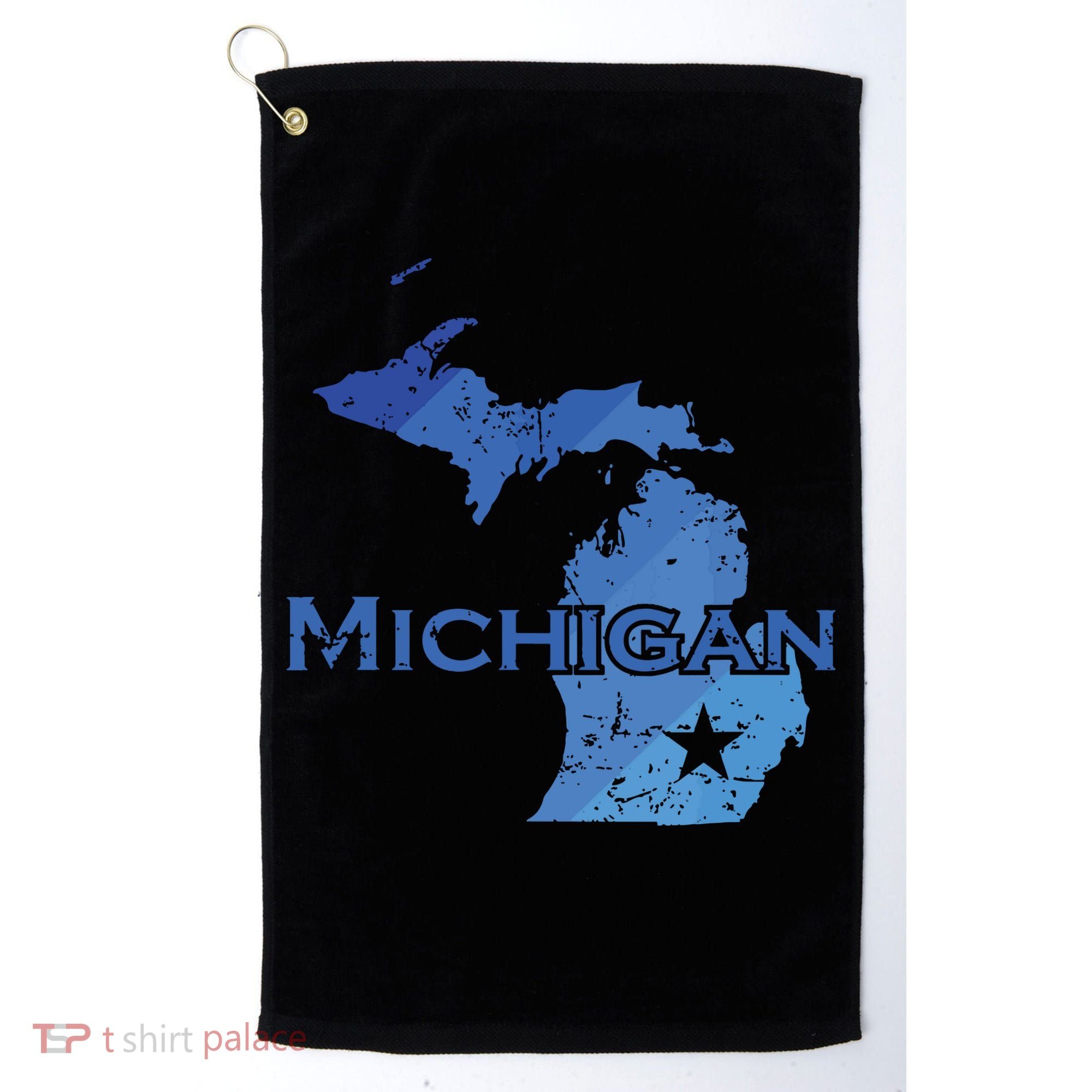 Michigan American State Outline Map Usa Golf Towel