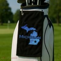 Michigan American State Outline Map Usa Golf Towel thumb 2