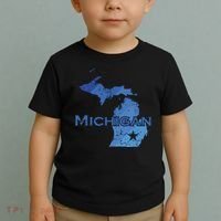 Michigan American State Outline Map Usa Toddler T-Shirt thumb 2