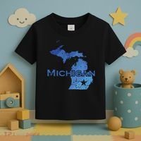 Michigan American State Outline Map Usa Toddler T-Shirt thumb 3