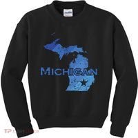 Michigan American State Outline Map Usa Kids Sweatshirt thumb 0