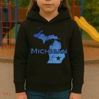 Michigan American State Outline Map Usa Kids Hoodie thumb 3