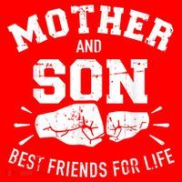 Mother And Son Best Friends For Life Mom Santa Hat thumb 1