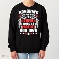 Military American Soldier Memorial Honoring Women's Sweatshirt thumb 0