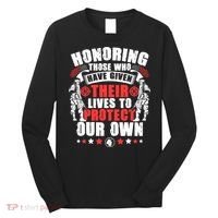 Military American Soldier Memorial Honoring Long Sleeve Shirt thumb 0