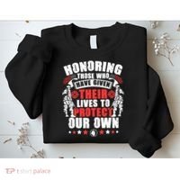 Military American Soldier Memorial Honoring Sweatshirt thumb 2