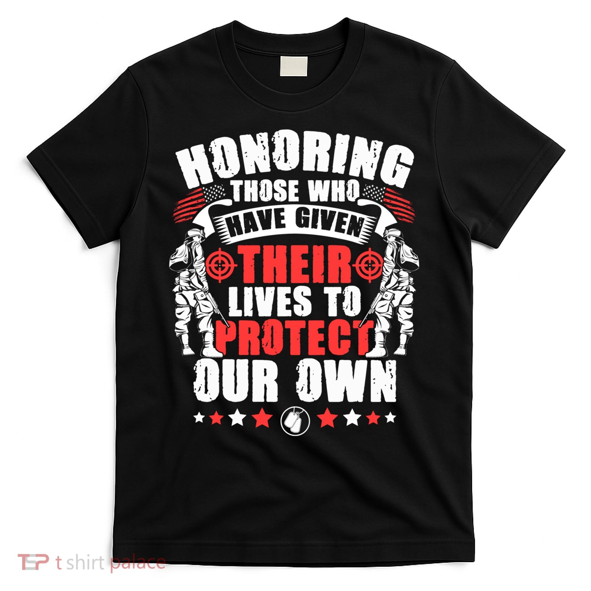 Military American Soldier Memorial Honoring T-Shirt