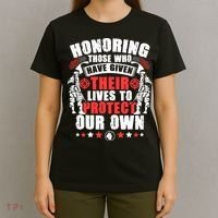 Military American Soldier Memorial Honoring T-Shirt thumb 4