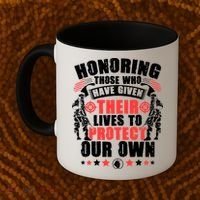 Military American Soldier Memorial Honoring Coffee Mug thumb 2