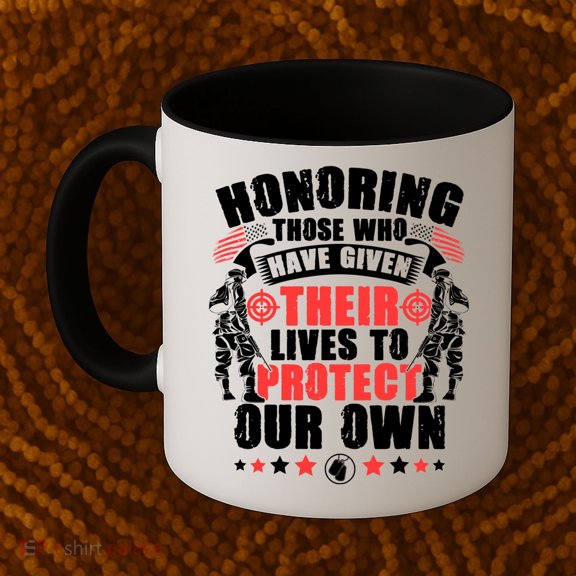Military American Soldier Memorial Honoring Coffee Mug