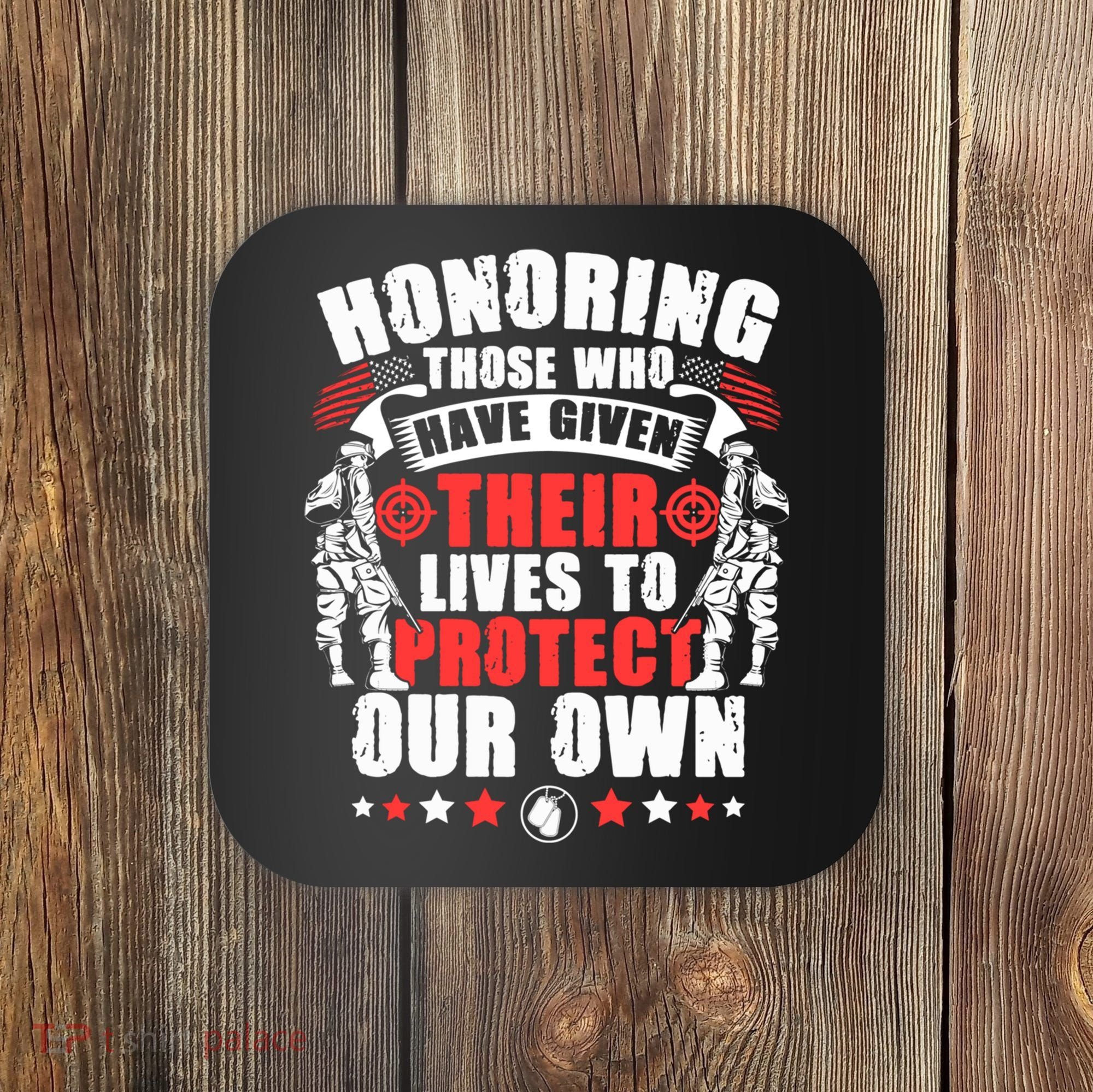 Military American Soldier Memorial Honoring Coaster