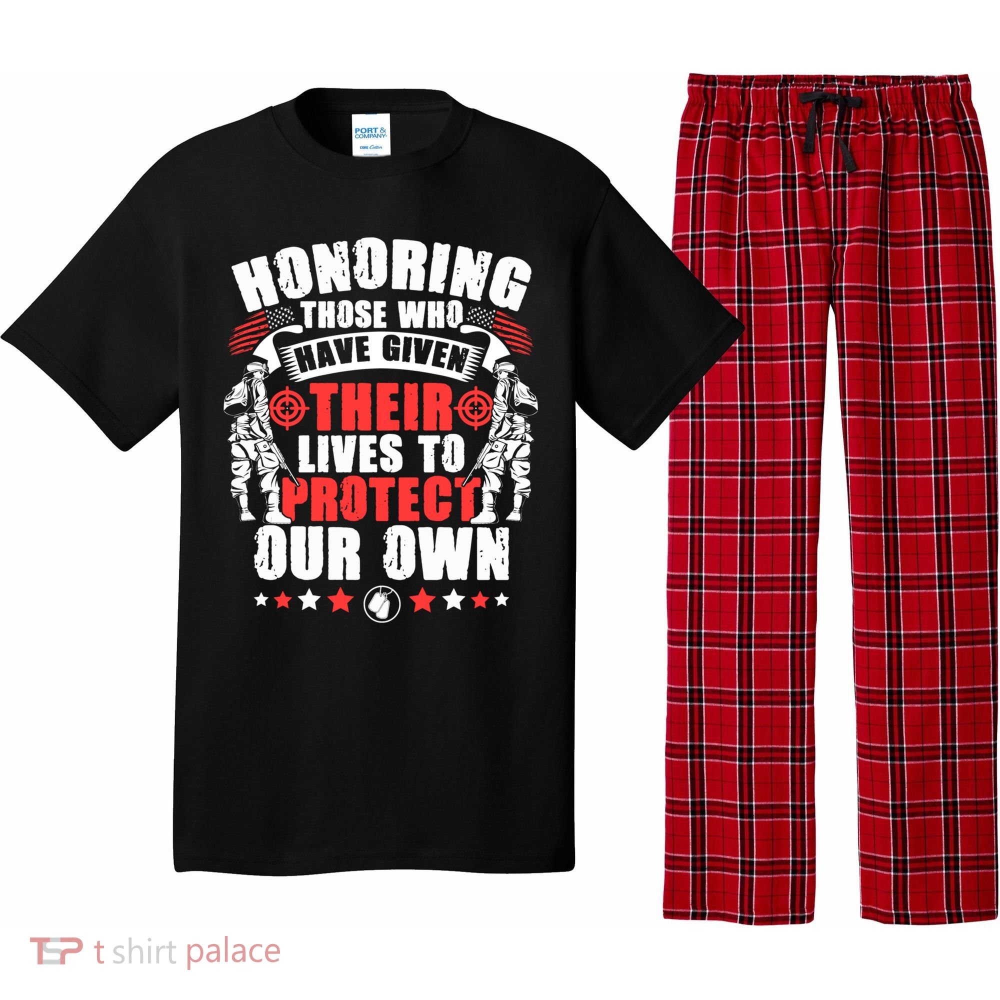 Military American Soldier Memorial Honoring Pajama Set
