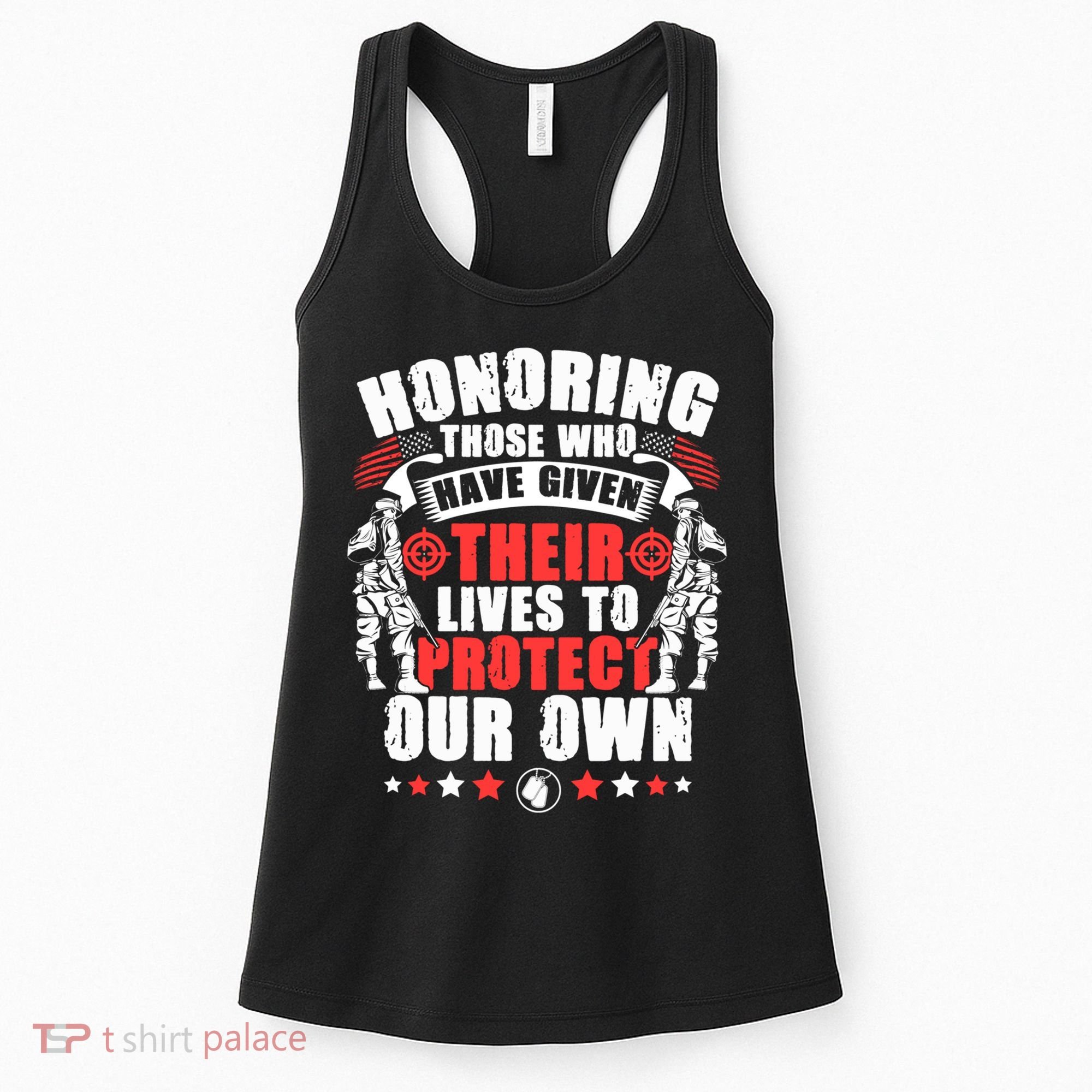 Military American Soldier Memorial Honoring Women's Tank Top