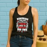 Military American Soldier Memorial Honoring Women's Tank Top thumb 2
