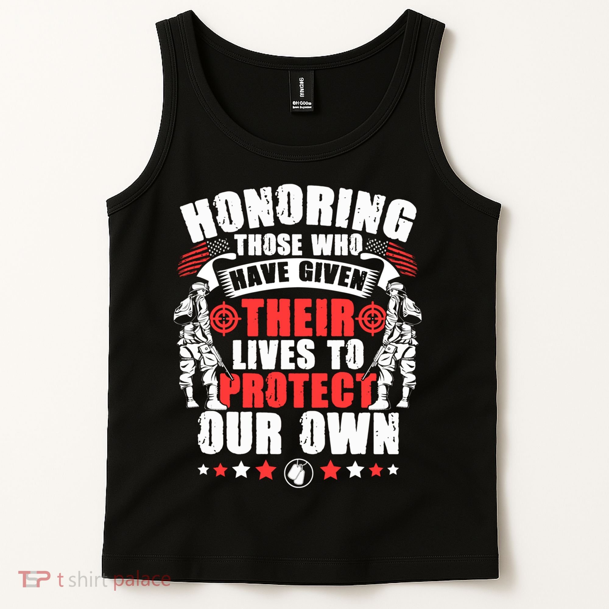 Military American Soldier Memorial Honoring Tank Top