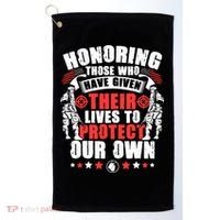 Military American Soldier Memorial Honoring Golf Towel thumb 0