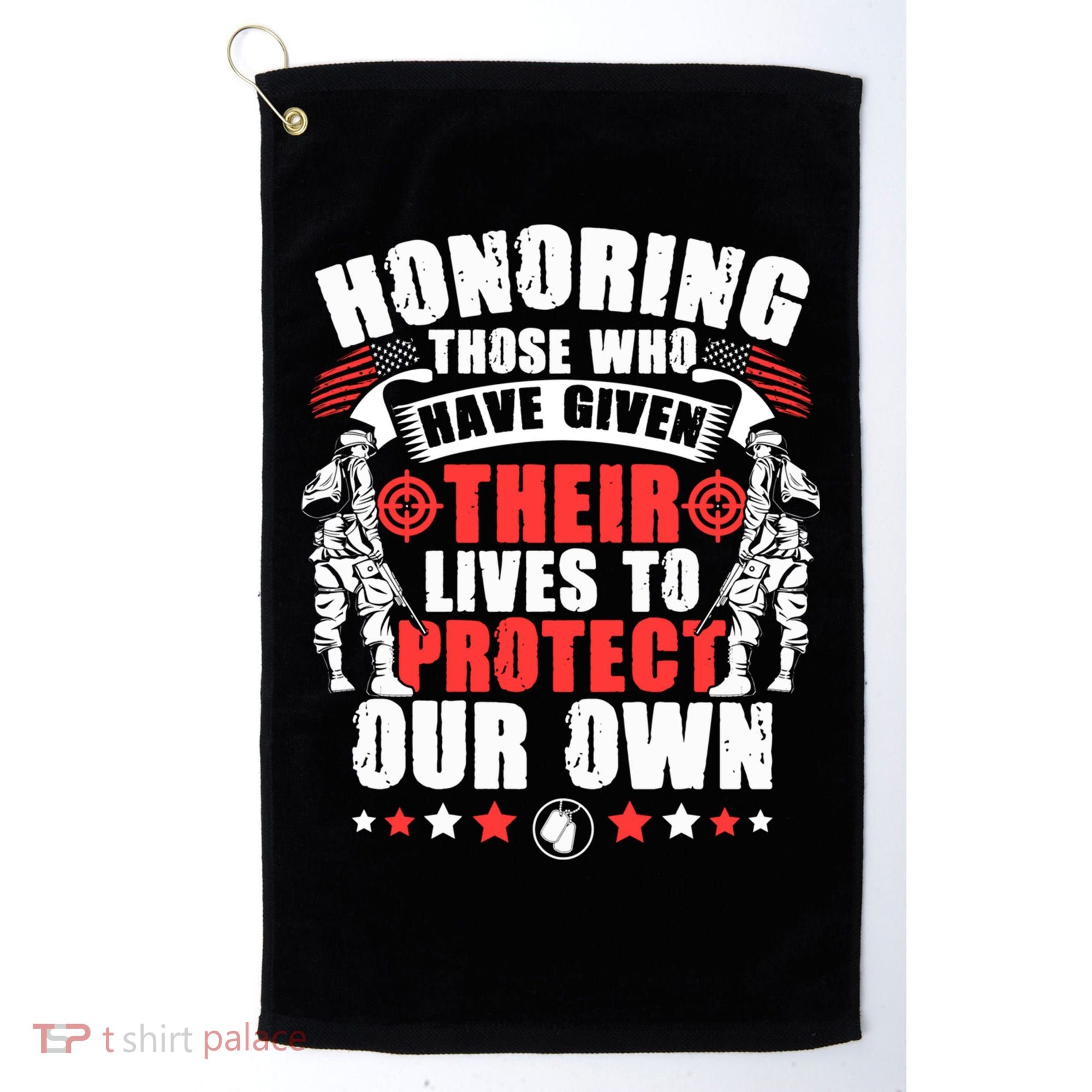 Military American Soldier Memorial Honoring Golf Towel