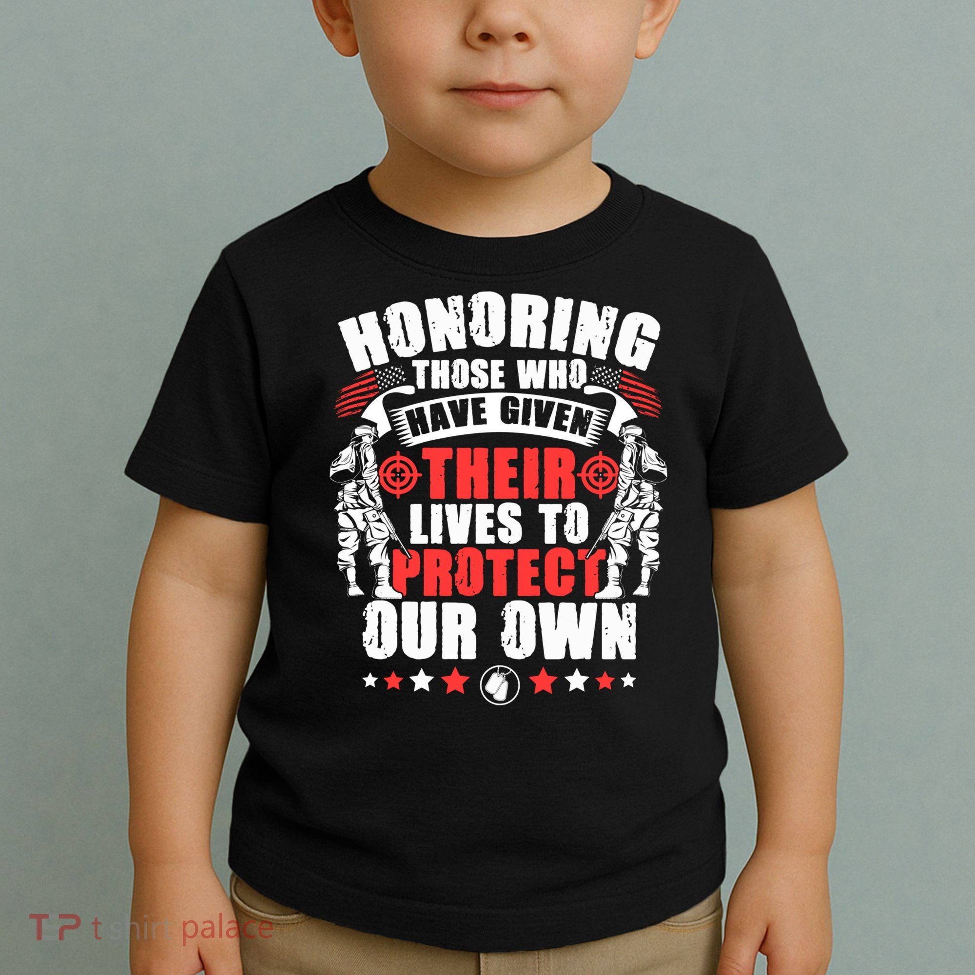 Military American Soldier Memorial Honoring Toddler T-Shirt
