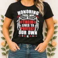 Military American Soldier Memorial Honoring Women's T-Shirt thumb 2