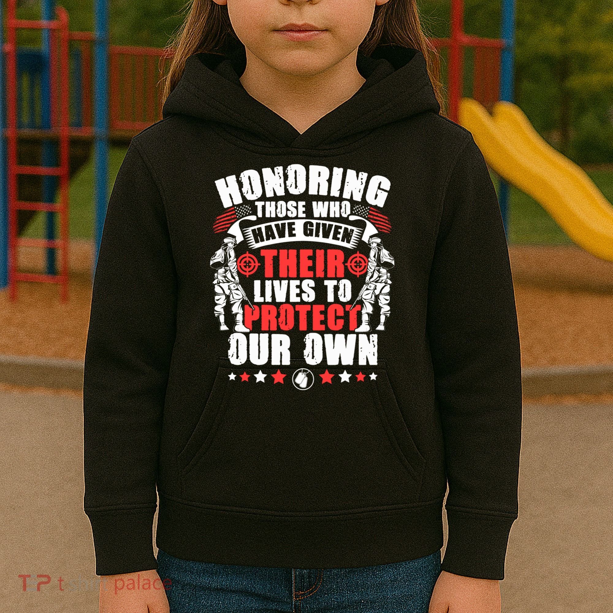 Military American Soldier Memorial Honoring Kids Hoodie