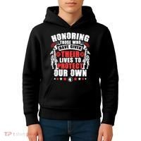 Military American Soldier Memorial Honoring Kids Hoodie thumb 4