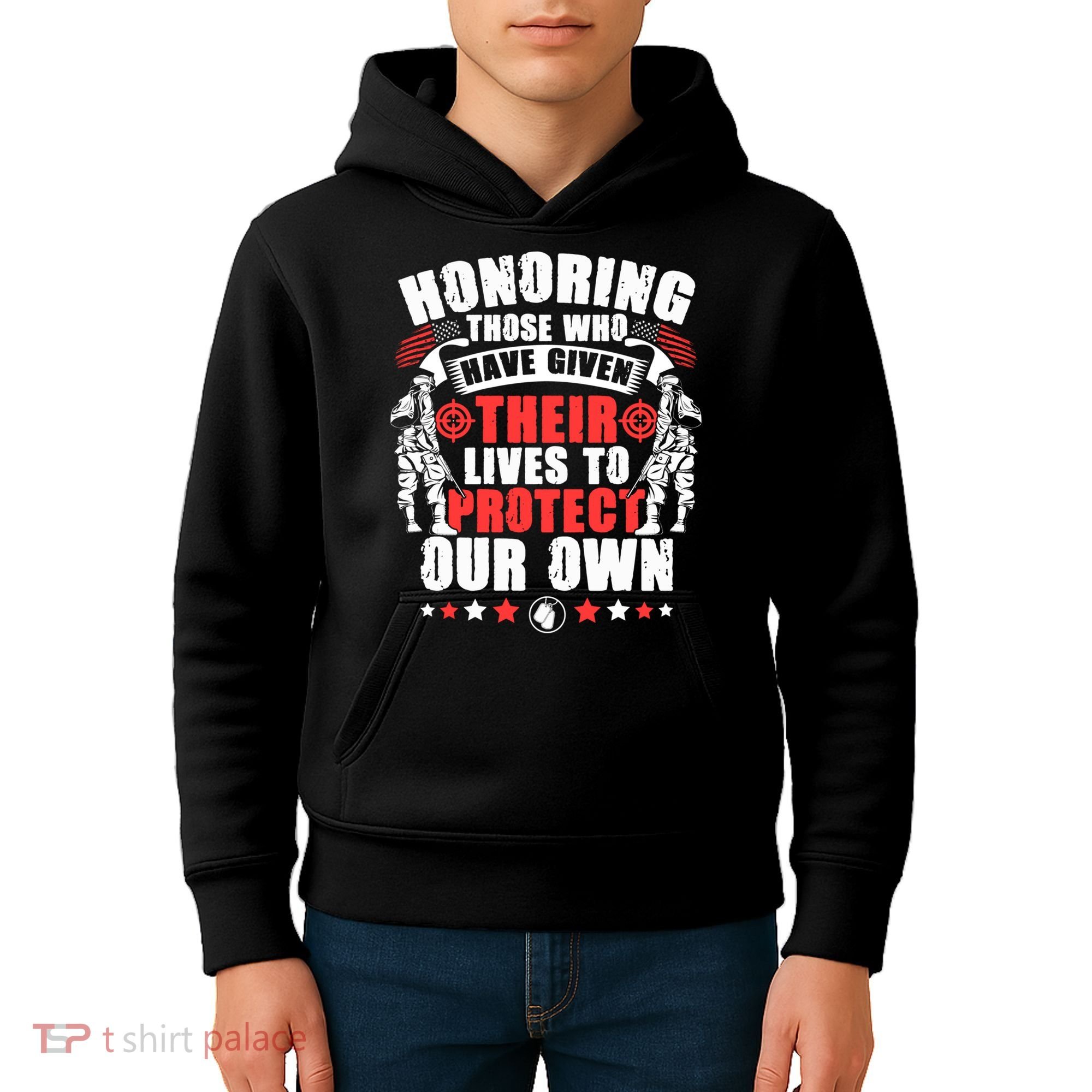 Military American Soldier Memorial Honoring Kids Hoodie