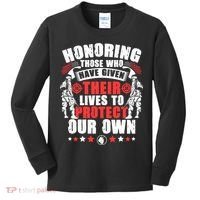 Military American Soldier Memorial Honoring Kids Long Sleeve Shirt thumb 0