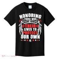 Military American Soldier Memorial Honoring Kids T-Shirt thumb 0