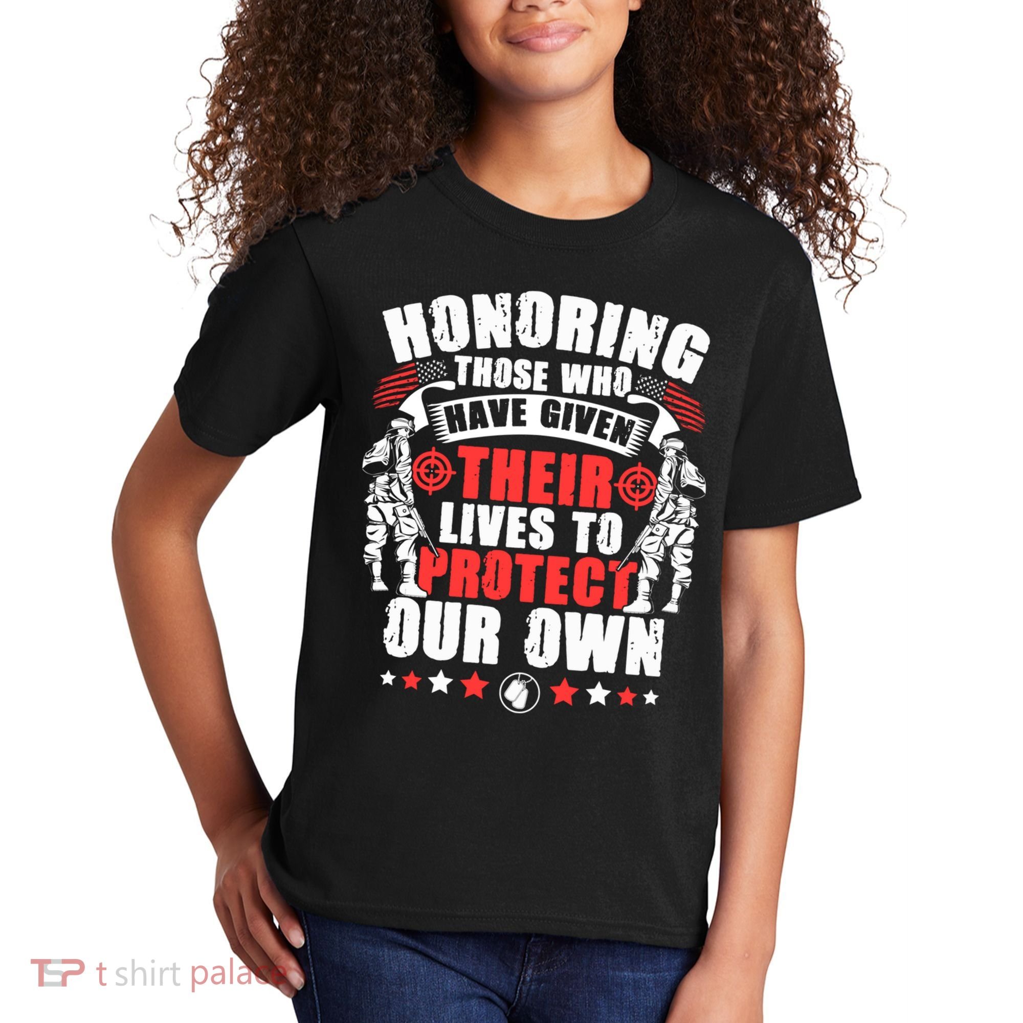 Military American Soldier Memorial Honoring Kids T-Shirt