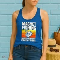 Magnetic Anglers Saving History Magnet Fishing Treasure Hunt Gift Women's Tank Top thumb 2