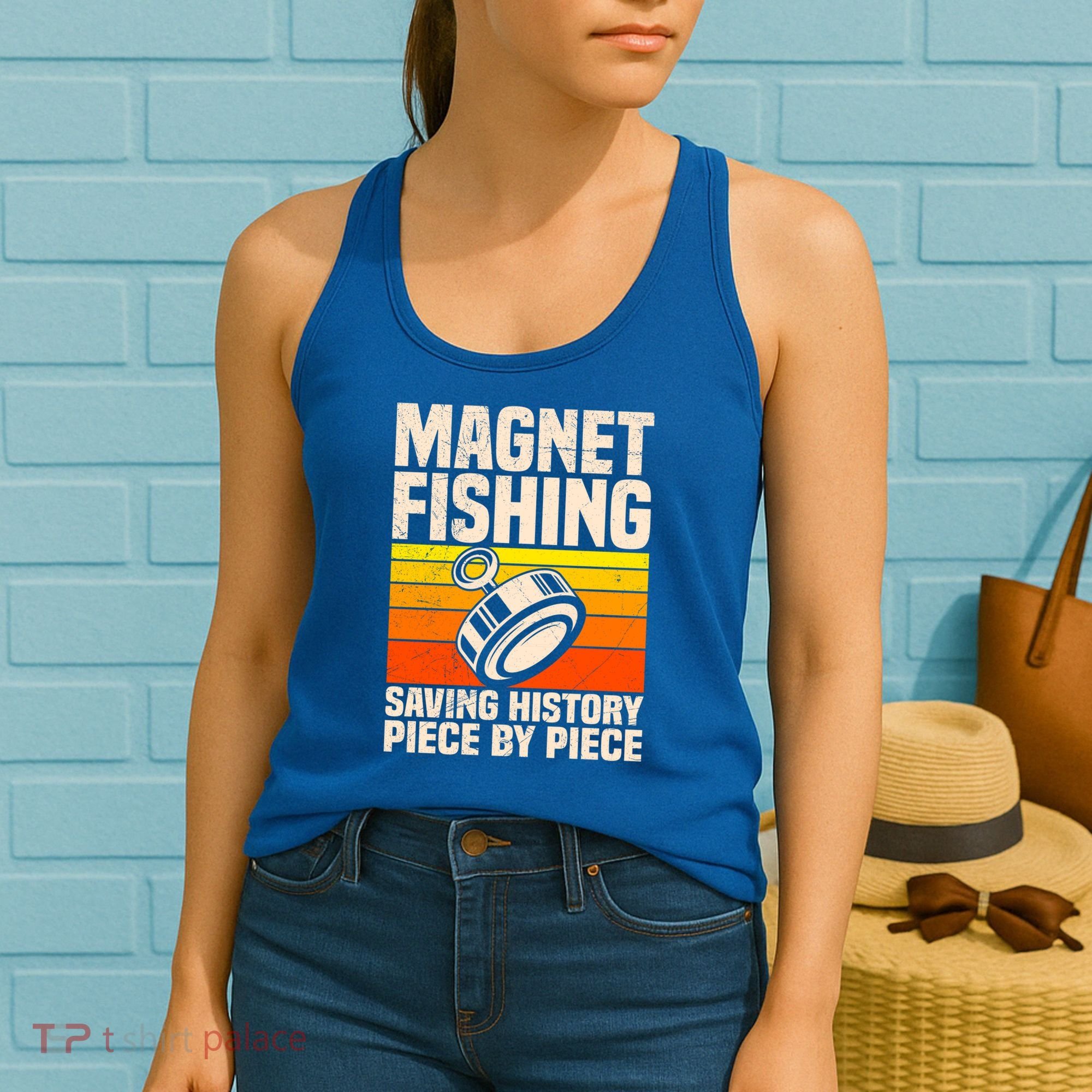 Magnetic Anglers Saving History Magnet Fishing Treasure Hunt Gift Women's Tank Top