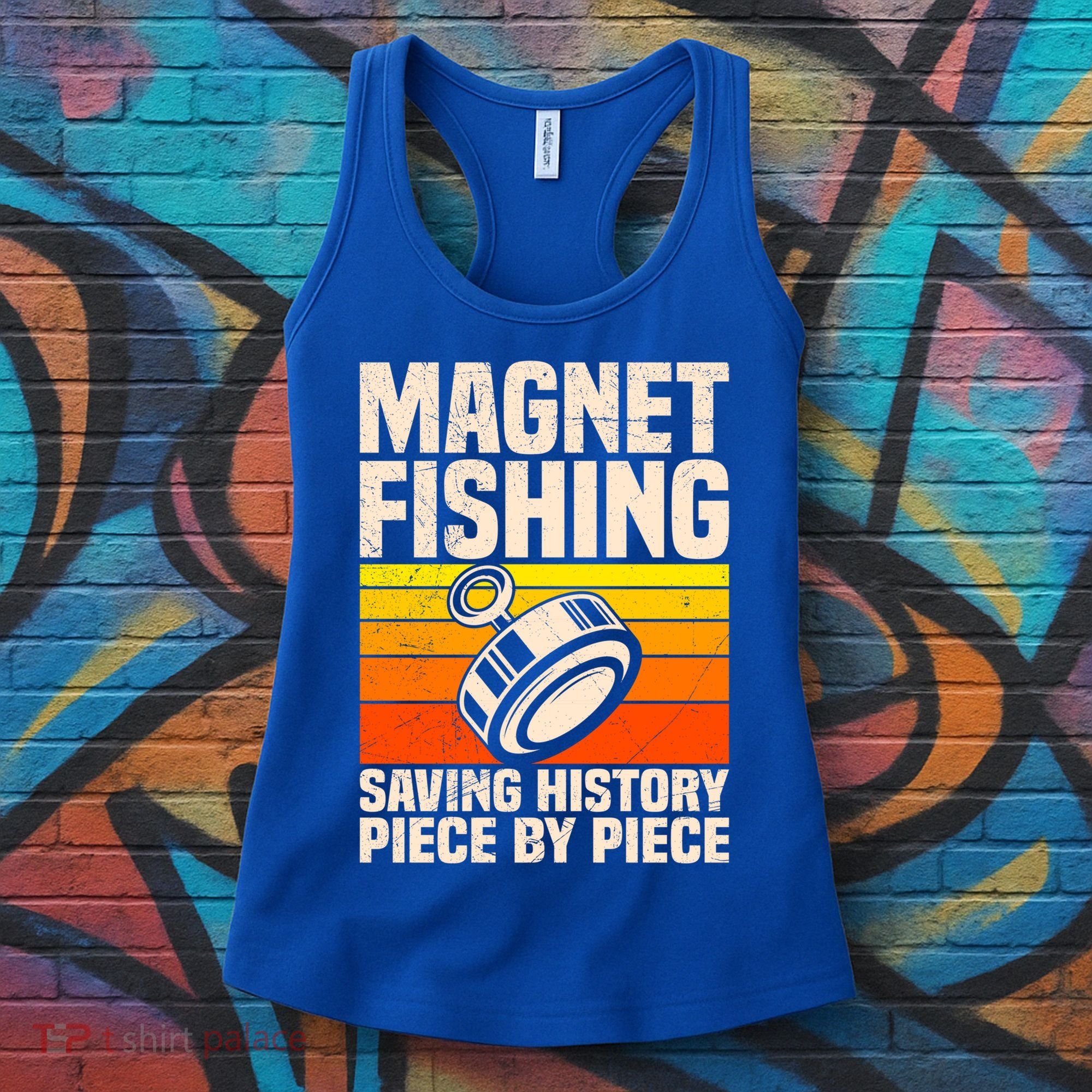 Magnetic Anglers Saving History Magnet Fishing Treasure Hunt Gift Women's Tank Top