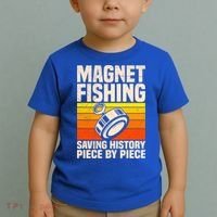 Magnetic Anglers Saving History Magnet Fishing Treasure Hunt Gift Toddler T-Shirt thumb 2