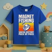 Magnetic Anglers Saving History Magnet Fishing Treasure Hunt Gift Toddler T-Shirt thumb 3