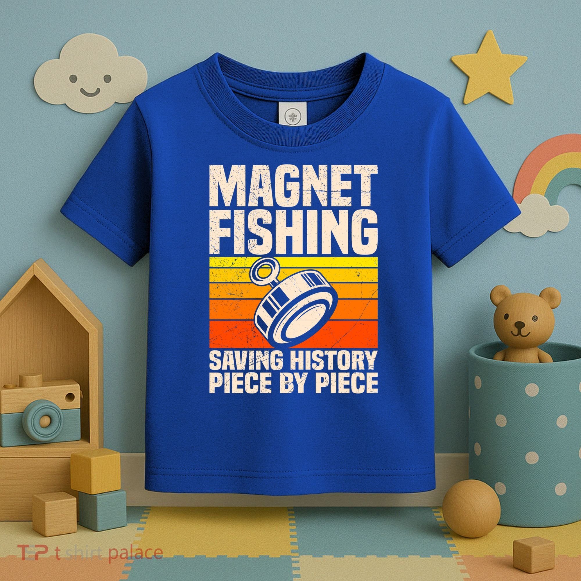 Magnetic Anglers Saving History Magnet Fishing Treasure Hunt Gift Toddler T-Shirt